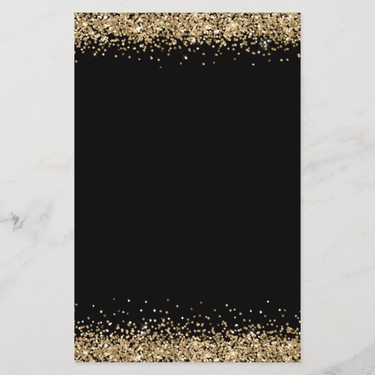 Budget Gold Glitter Verloving Black Hartelijk dank (Achterkant)