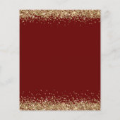 Budget Gold Glitter Verloving Burgundy Dank u (Achterkant)