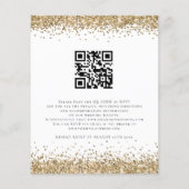 Budget Gold Glitter We doen QR Wedding Uitnodigen (Achterkant)