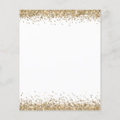 BUDGET Gold Glitter Weddenschap Avond uitnodiging (Achterkant)