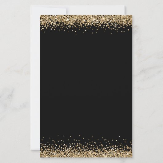 Budget Gold Glitter Wedding Black (Achterkant)