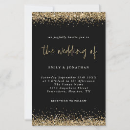 Budget Gold Glitter Wedding Black