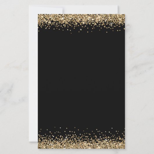 Budget Gold Glitter Wedding Black bespaart de datu (Achterkant)