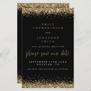 Budget Gold Glitter Wedding Black bespaart de datu