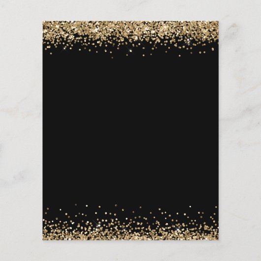 Budget Gold Glitter Wedding Black bespaart de datu (Achterkant)