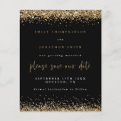 Budget Gold Glitter Wedding Black bespaart de datu (Voorkant)