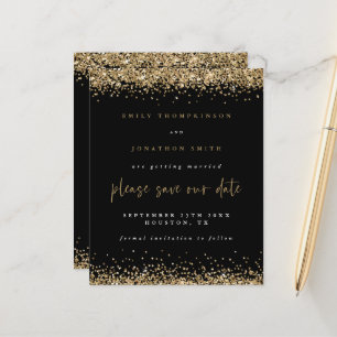 Budget Gold Glitter Wedding Black bespaart de datu