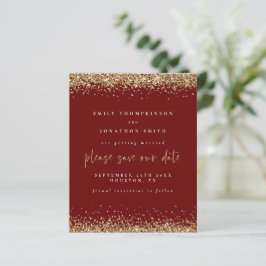 Budget Gold Glitter Wedding Burgundy Bespaar op da