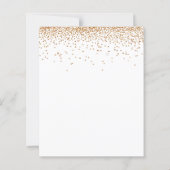 Budget Gold Glitter Wedding Evening Party Invite (Achterkant)