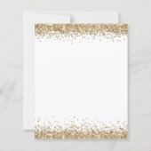 BUDGET Gold Glitter Wedding Evening Party Uitnodig (Achterkant)