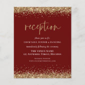 Budget Gold Glitter Wedding Reception Burgundy enc (Voorkant)