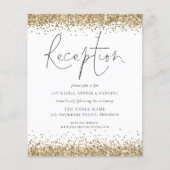 Budget Gold Glitter Wedding Reception Encl (Voorkant)