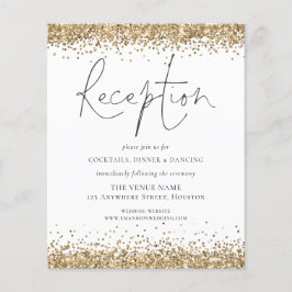 Budget Gold Glitter Wedding Reception Encl