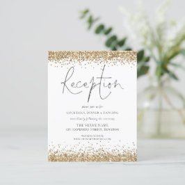 Budget Gold Glitter Wedding Reception Encl