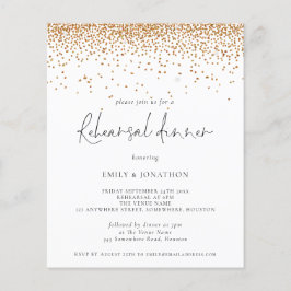 Budget Gold Glitter Wedding Rehearsal Dinner
