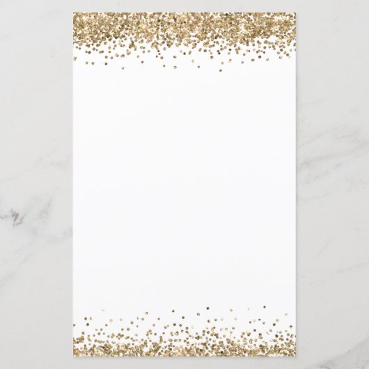 Budget Gold Glitter Wedding White Uitnodiging (Achterkant)