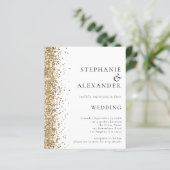 Budget Gold Glitter White QR Code Weddenschap Uitn (Staand voorkant)