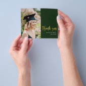 BUDGET Gold Green Modern Photo Afstudeerder Hartel Flyer (Hand)