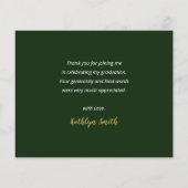 BUDGET Gold Green Modern Photo Afstudeerder Hartel Flyer (Achterkant)