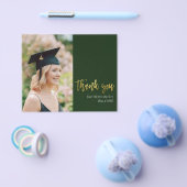 BUDGET Gold Green Modern Photo Afstudeerder Hartel Flyer (Enkel)