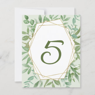 Budget Gold & Greenery Trouwtafel Nummer