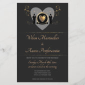 Budget Gold Heart Wedding LGBTQ Weddenschap (Voorkant)