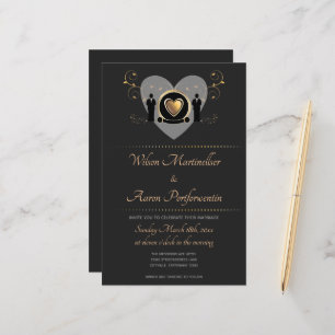 Budget Gold Heart Wedding LGBTQ Weddenschap