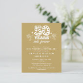 Budget Gold Into Forever 50th Jubileum Invite (Staand voorkant)