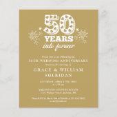 Budget Gold Into Forever 50th Jubileum Invite (Voorkant)