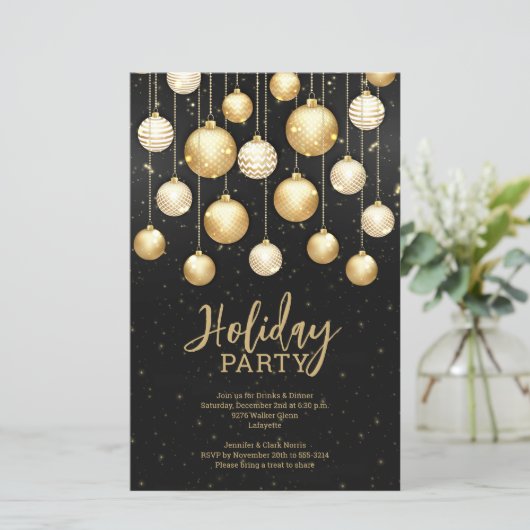 Budget Gold kerstboomversieringen - Black Invitae (Staand voorkant)