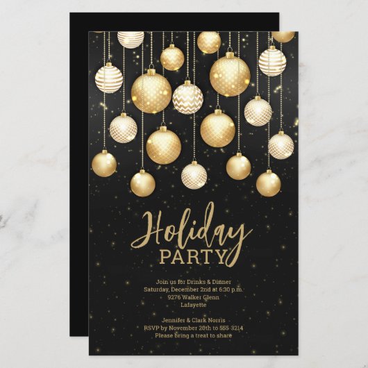 Budget Gold kerstboomversieringen - Black Invitae (Voorkant / Achterkant)