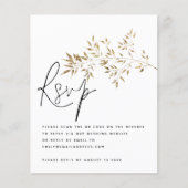 Budget Gold laat QR Code Weddenschap RSVP Enclosur (Voorkant)