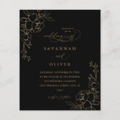 Budget Gold led Floral Black & Gold Wedding (Voorkant)