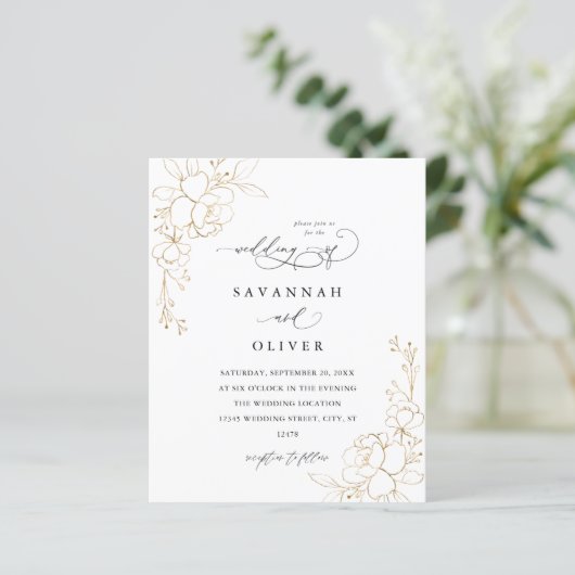 Budget Gold-led Floral Wedding (Staand voorkant)