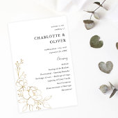 Budget Gold-led Floral Wedding Ceremony MEDIUM Flyer