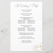 Budget Gold-led Floral Wedding Programme MEDIUM (Achterkant)