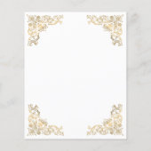 Budget Gold Lijst Birthday Party Invitation (Achterkant)