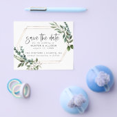 Budget Gold Lijst Floral Save the Date Flyer (Enkel)