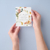 Budget Gold Lijst Floral Save the Date Flyer (Hand)