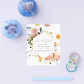 Budget Gold Lijst Floral Save the Date Flyer (Enkel)