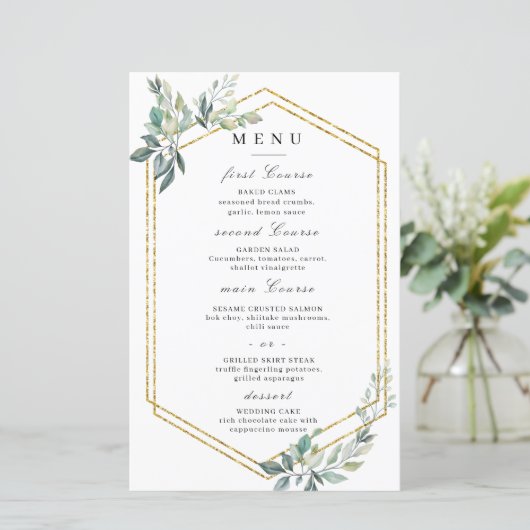 Budget Gold Lijst Flyer Rustic Foliage Wedding (Staand voorkant)