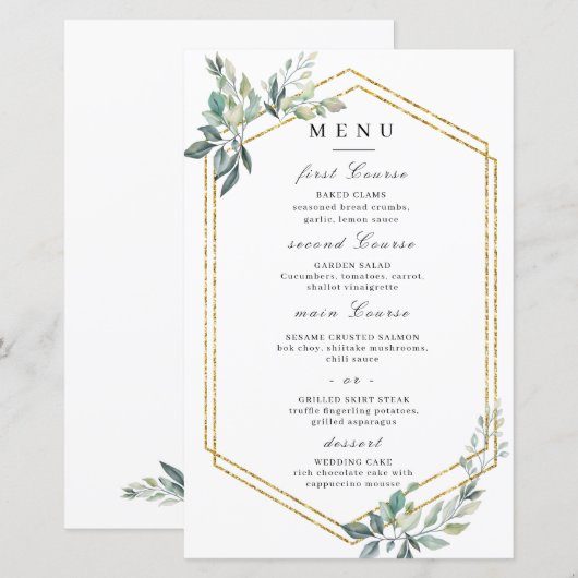 Budget Gold Lijst Flyer Rustic Foliage Wedding (Voorkant / Achterkant)