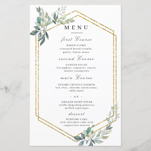 Budget Gold Lijst Flyer Rustic Foliage Wedding (Voorkant)
