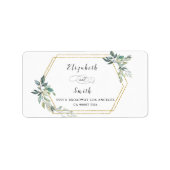 Budget Gold Lijst Flyer Rustic Foliage Wedding Etiket (Voorkant)
