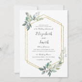 Budget Gold Lijst Flyer Rustic Foliage Wedding Kaart (Voorkant)