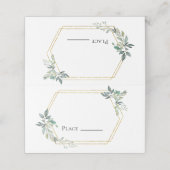 Budget Gold Lijst Flyer Rustic Foliage Wedding Plaatskaartje (Buitenkant ongevouwen)