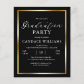 Budget Gold Lijst Minimalist Party Invitation Flye Flyer (Voorkant)