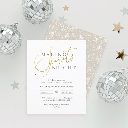 Budget Gold Making Spirits Bright Christmas Party