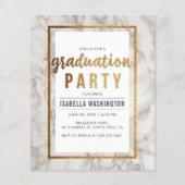 Budget Gold & Marble Typography Graduparty (Voorkant)