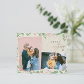 Budget Gold Merry All Photo Holiday Card (Staand voorkant)